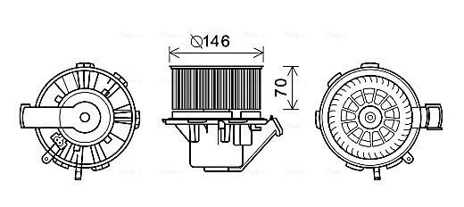 AVA QUALITY COOLING Вентилятор салона MS8648